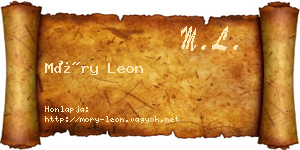 Móry Leon névjegykártya